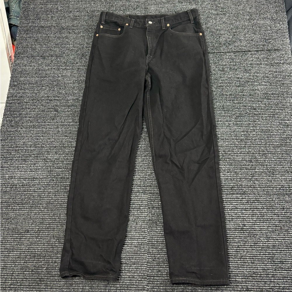 Vintage Levis Jeans Men 36x32 Black 550 Tapered Denim Made In USA Y2K 2002